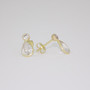 9ct gold rubover-set cubic zirconia stud earrings side