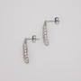 9ct white gold pavé-set cubic zirconia stud earrings side