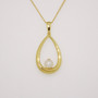 18ct gold pear-shaped pendant with Scottish freshwater pearl