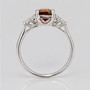 Platinum bi-coloured tourmaline and diamond ring  profile