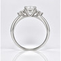 Platinum certificated round brilliant cut diamond ring profile