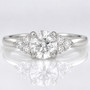 Platinum certificated round brilliant cut diamond ring