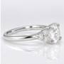 Platinum certificated round brilliant cut diamond ring side