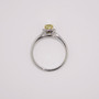 Natural fancy yellow diamond cluster ring top