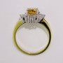 18ct gold yellow zircon and diamond cluster ring top