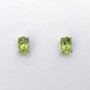 9ct white gold peridot earrings