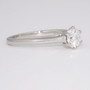 Platinum diamond solitaire ring side