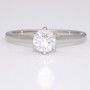 Platinum diamond solitaire ring