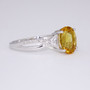 9ct white gold citrine and diamond ring GR5991 side