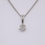 9ct white gold round brilliant cut diamond cluster pendant