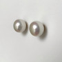 9ct gold cultured freshwater pearl stud earrings side