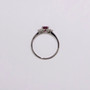 9ct white gold raspberry garnet and diamond ring top