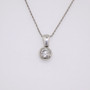 18ct white gold diamond solitaire pendant