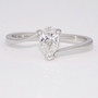 18ct white gold diamond solitaire twist ring