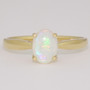 9ct gold opal four claw ring