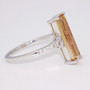 18ct white gold Imperial topaz and diamond ring side