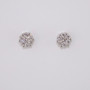 9ct white gold diamond cluster stud earrings