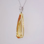 18ct gold Imperial topaz and diamond pendant side