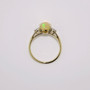 9ct gold Ethiopian opal and diamond ring top