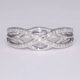 Platinum diamond Celtic weave ring