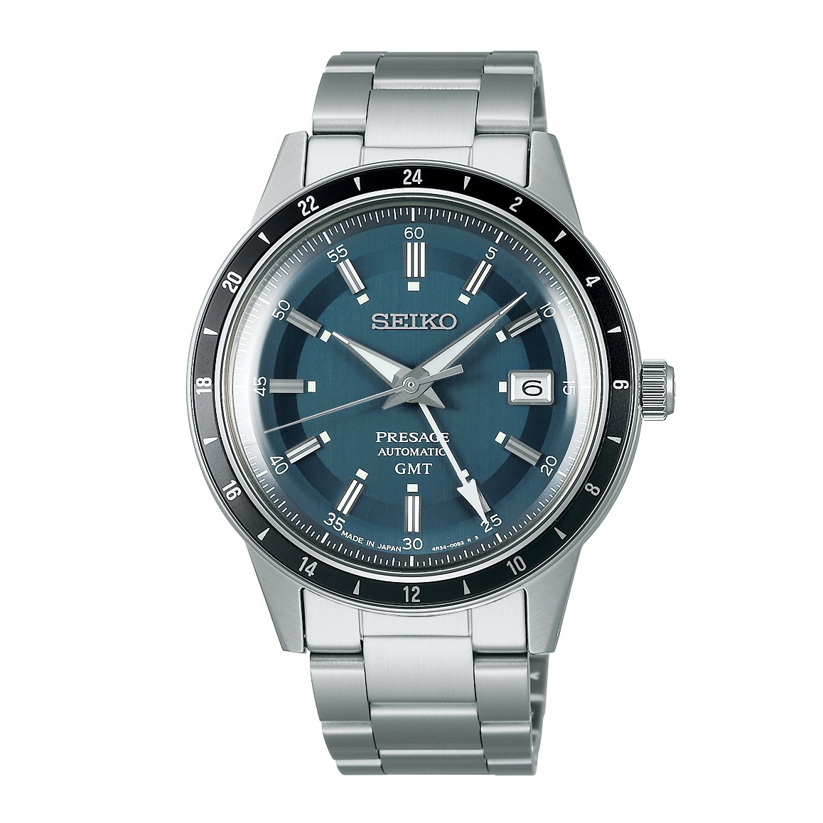 Seiko Presage 'Petrol Blue' Style 60's Road Trip GMT SSK009J1