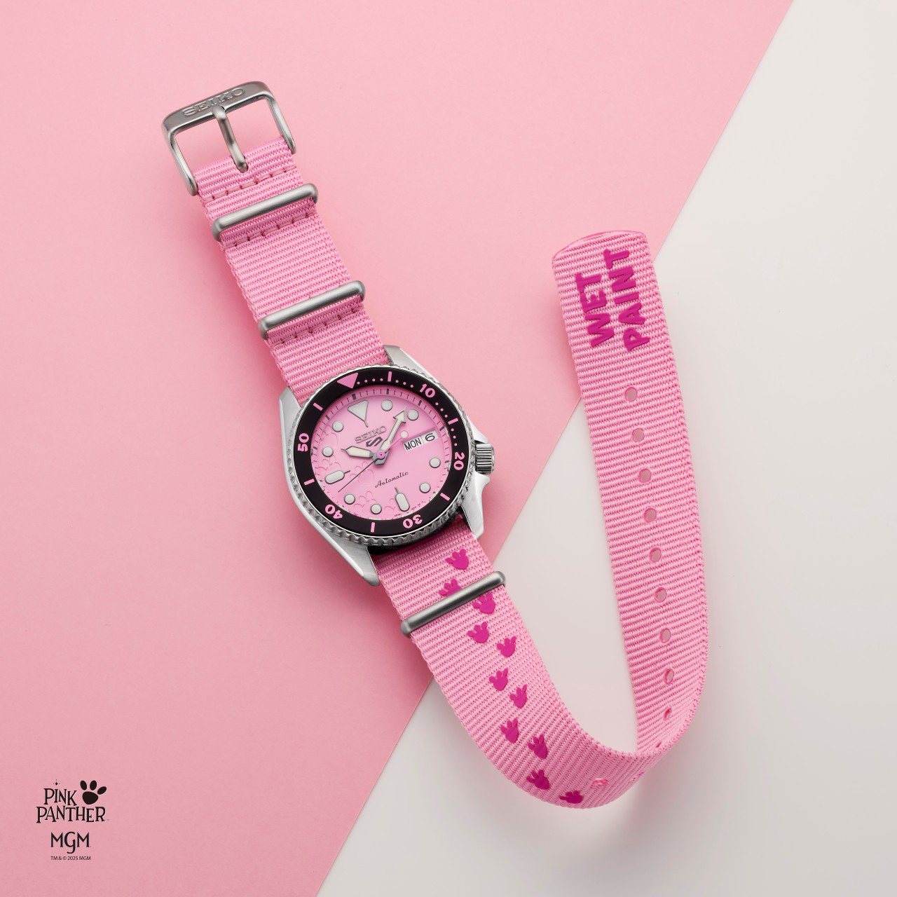 Seiko 5 Sports x Pink Panther Limited Edition SRPM07