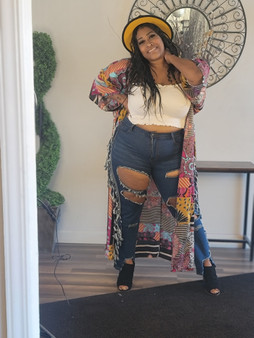 Ripped Skinny jean with side fringe