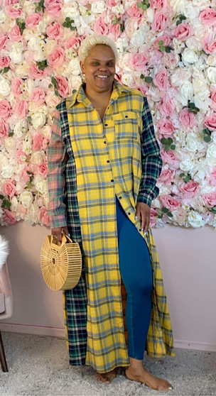 Yellow multi color shirt