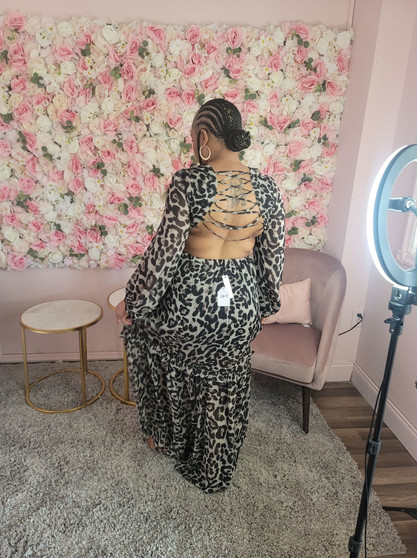 Leopard maxi dress