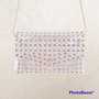 Clear gold studded crossbody