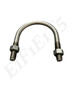 U-BOLT 2 PIPE STAINLESS STEEL 3-1/8 OAL 2-1/2 ID 3/8-16
