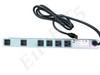 HAMMOND MANUFACTURING 1583T6A1 POWER PLUGSTRIP STEEL RACK MOUT 15A 6FT CORD 6 OUTLET