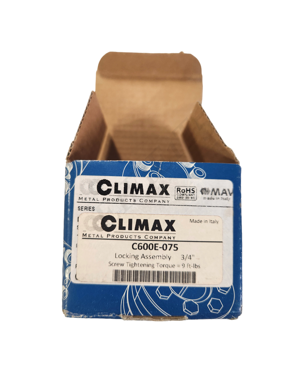 CLIMAX METAL PRODUCTS C600E-075 RIGID SHAFT COUPLING 3/4 KEYLESS STEEL