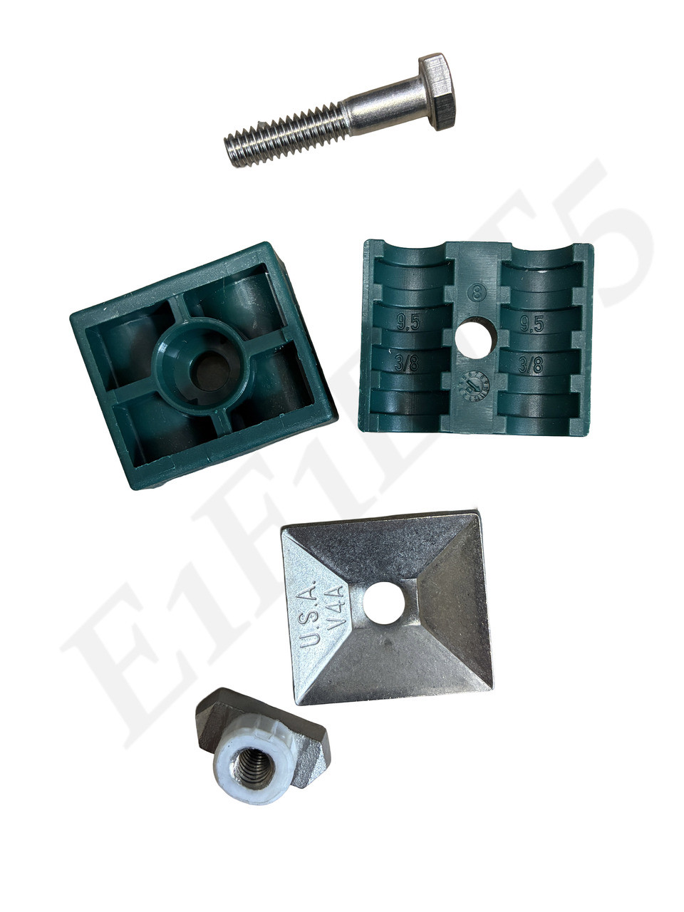 STAUFF SM109,5/09.5 PP GD-AS U W5 CLAMP ASSEMBLY 3/8 STAUFF TWIN SERIES 316SS