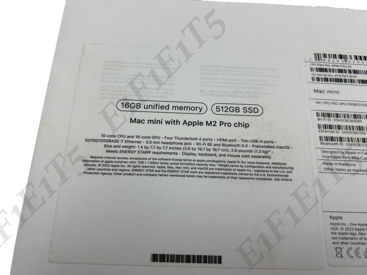 Apple Mac Mini M2 Pro 10-Core CPU 16-CoreGPU 2023 512GB SSD 16GB RAM Silver