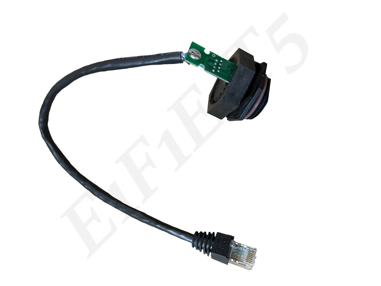 TYCO ELECTRONICS 1546414-4 MODULAR CABLE JACK WITH PCB TO PLUG 8P8C RJ-45 BULKHEADRECEPT W/12IN CABLE