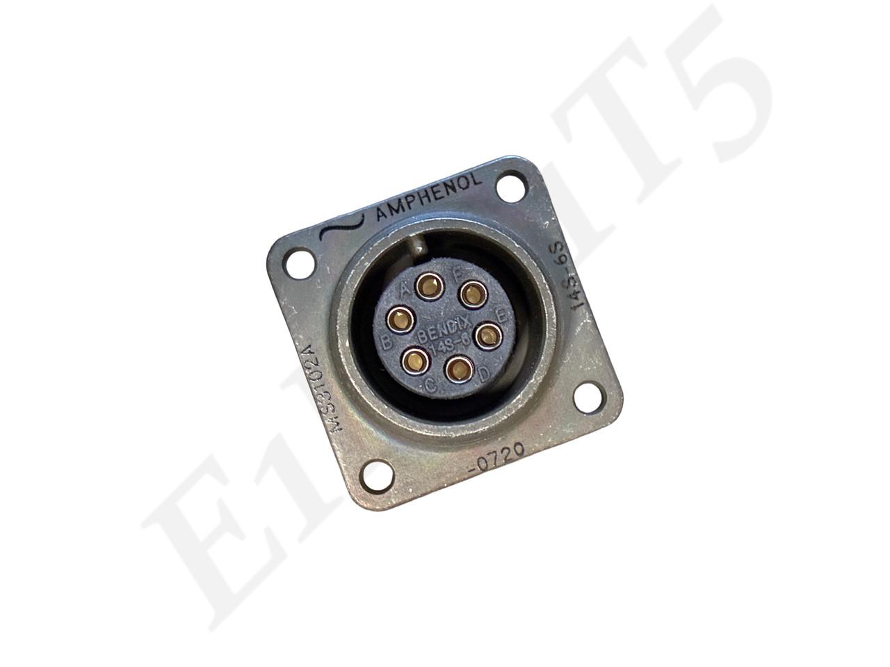 AMPHENOL MS3102A14S-6S 6-POSITION CIRCULAR CONNECTOR FEMALE SOCKETS SOLDER CUPS SIZE 14S,6