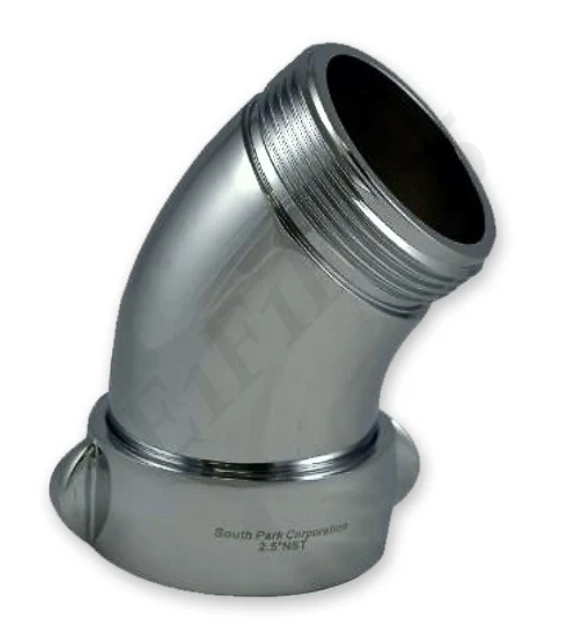 SOUTH PARK SE393010MC 30 DEGREE BEND 2.5 CT F Swivel X 2.5 CT M SWIVEL APPARATUS ELBOW CHROME PLATED