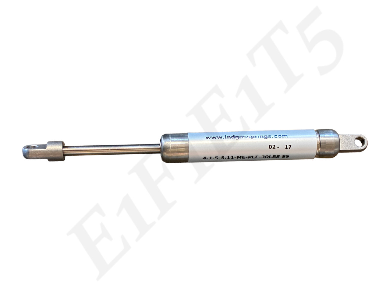GAS SPRING MINIATURE 1.5 STROKE 5.11 EX. 3.61 COMP. 30LB 316SS