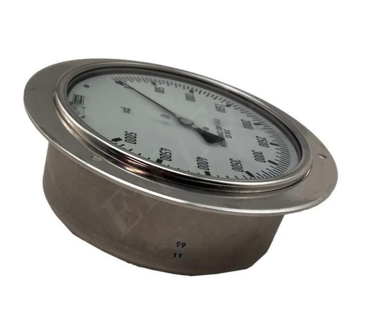 Wika 4214421 Gauge Pressure 0-5000 PSI 6 IN Face Bottom Mount