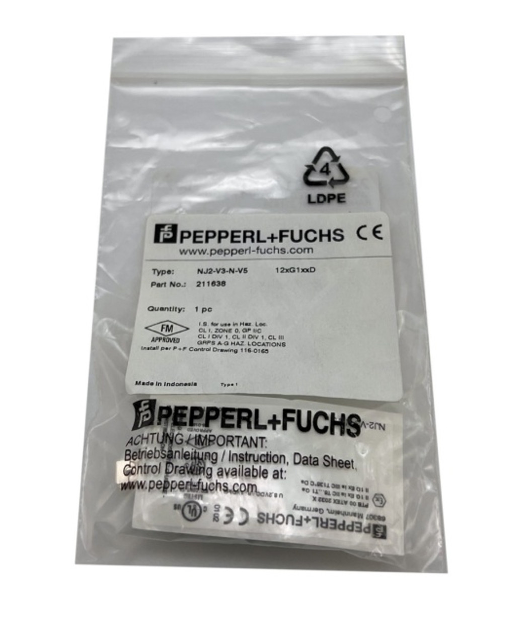 Pepperl Fuchs NJ2-V3-N-V5 Proximity Switch 2 MM Range Namur 211636