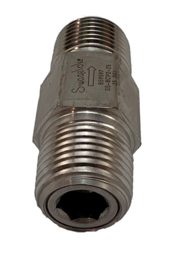 SWAGELOK SS-8CP2-25 Check Valve 1/2 MNPT SS 25 PSI Crack