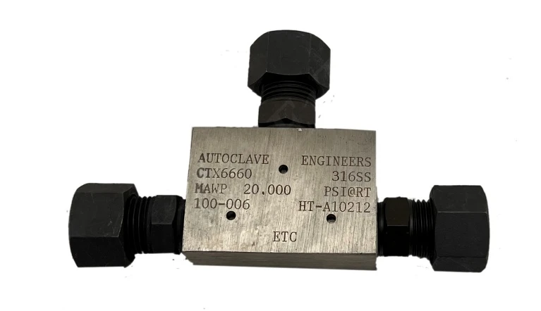 Autoclave Engineering CTX6660 Pressure Tee, 20000 PSI 316 SS