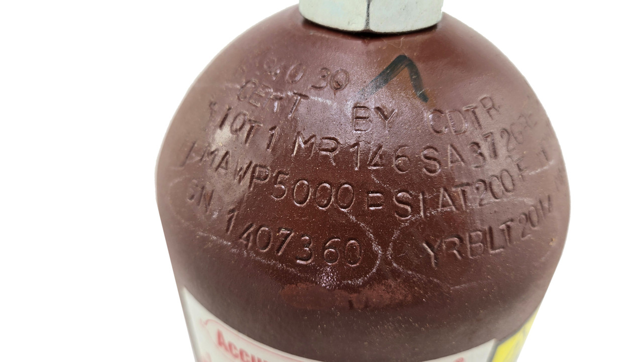 ACCUMULATORS INC. A1QT5100-3 HYDRAULIC ACCUMULATOR 1 QUART 5000 PSI 12 SAE PORT