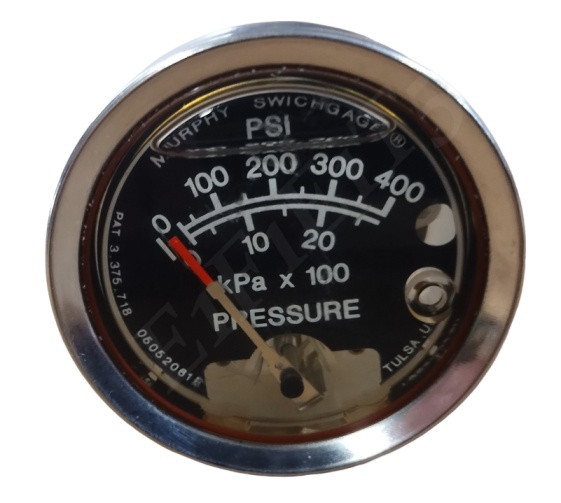 FRANK MURPHY WA20PG-OS-400  PRESSURE GAUGE 0-400 PSI OIL SWITCH SEALED 2IN DIAL