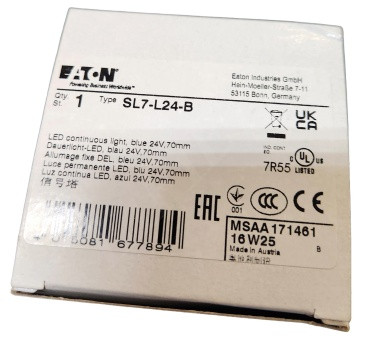 EATON SL7-L24-B STACKABLE LIGHT BLUE SOLID LED 24 VDC