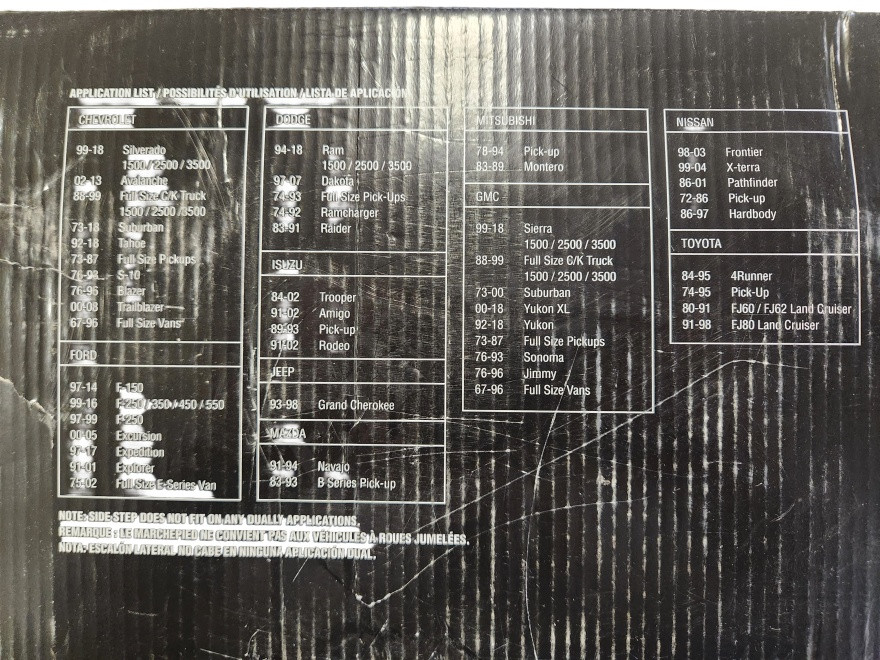 BULLY ‎BBS-1103 SIDE STEP STEP W/MOUNTING BRACKETS BLACK POWDER SET UNIVERSAL