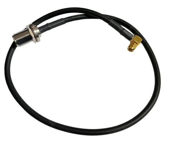 PCTEL CBL-241-2FT-N9-S23 COAX CABLE CONNECTOR N FEMALE BHEAD AND RPSMA RIGHT ANGLE 2 FT