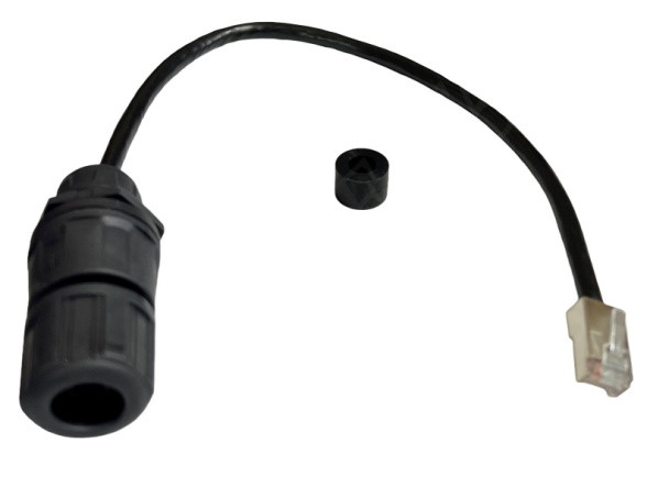 L-COM GLOBAL CONNECTIVITY CG-C6-MF CABLE R GLAND J45 FEEDTHRU W/12 INCH PIGTAIL BLACK