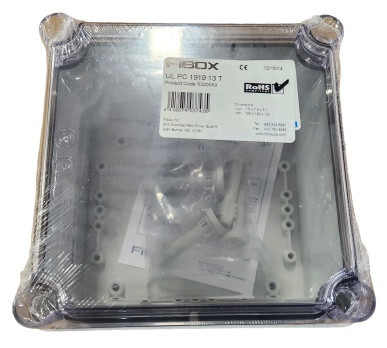 WASHDOWN ENCLOSURE BOX 7-1/2 X 7-12 X 5 CLEAR COVER